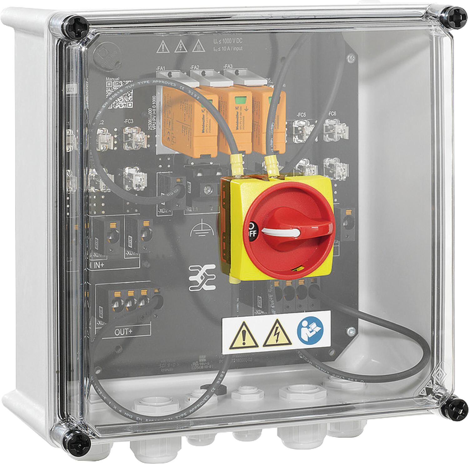 GAK für PV 1MPP, 3E/3A, Typ I+II, Push-In, Schalter, Si.Halter