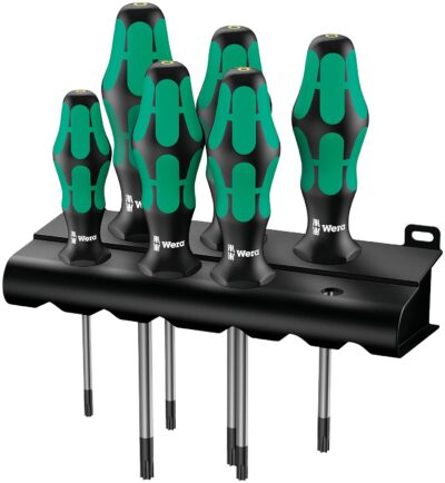 Torx®-Schraubendreher-Satz Wera 367/6 Rack, Kraftform Plus, ohne Haltefunktion, 6-teilig