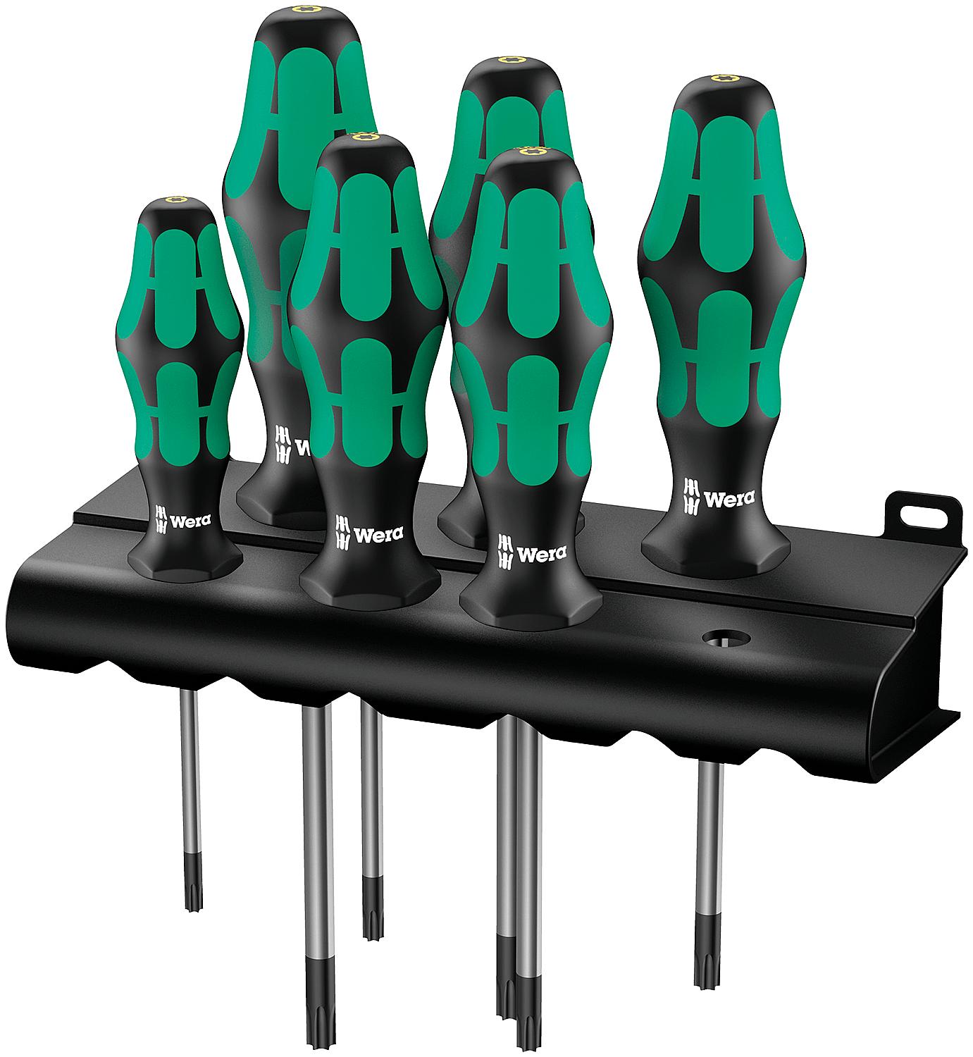 Torx®-Schraubendreher-Satz Wera 367/6 Rack, Kraftform Plus, mit Haltefunktion, 6-teilig