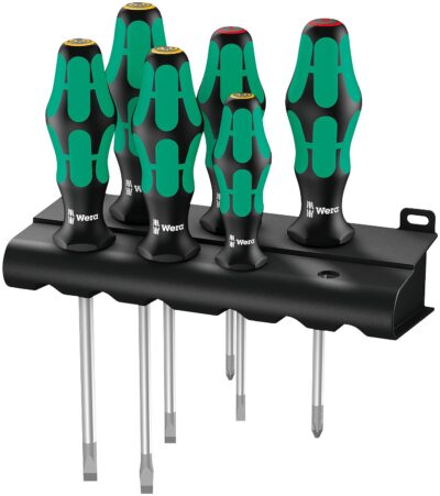 Schraubendreher-Satz Wera 334/6 Rack, Kraftform Plus, 6-teilig