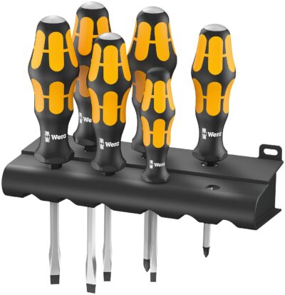 Schraubendrehersatz WERA Kraftform m. Schlagkappe 6-tlg. Kreuz- Schlitzschr. PZ