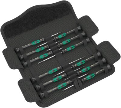 Schraubendrehersatz WERA Micro-Set Elektroniker Kraftform 12-tlg. Schlitz-Kreuz,Sechskant