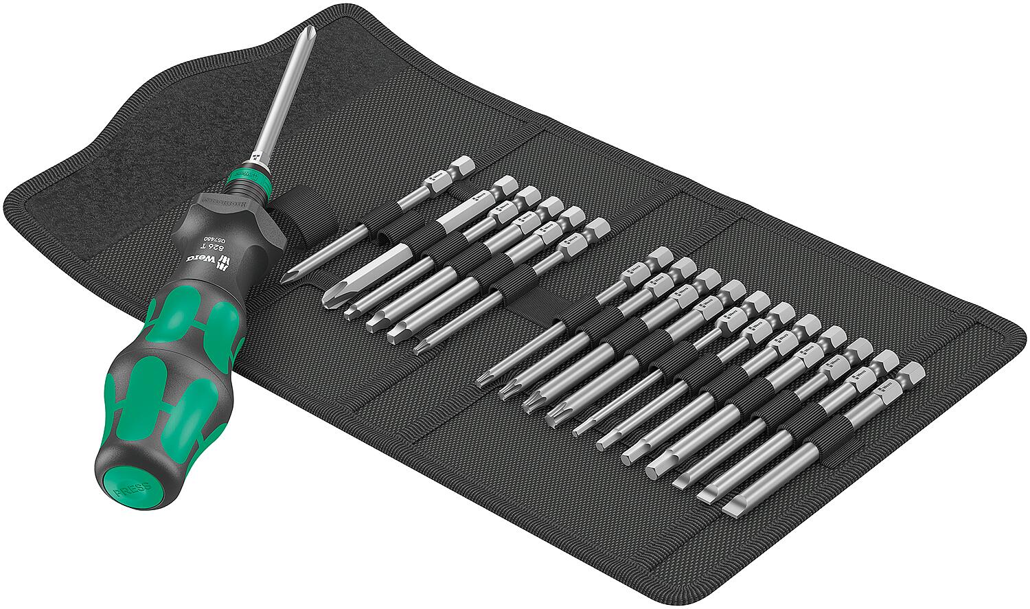 Schraubendreherset WERA 19-teilig,Schlitz,Phillips,TORX, Innensechskant,Innenvierkant
