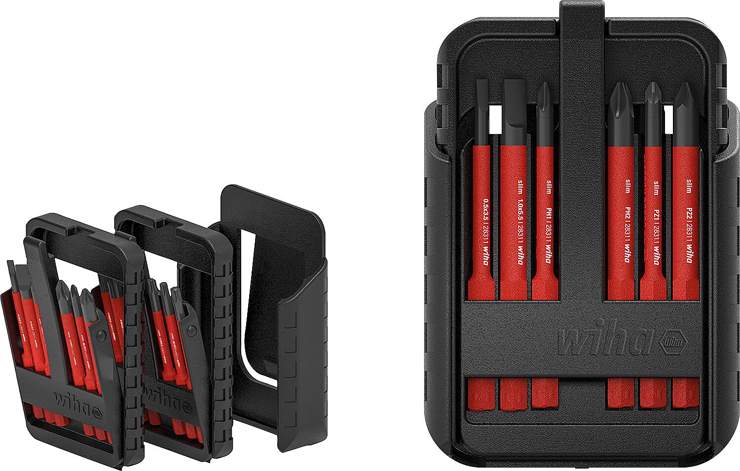 VDE-slimBit-Set Wiha® Schlitz und Pozidriv 6-teilig – Bild 2