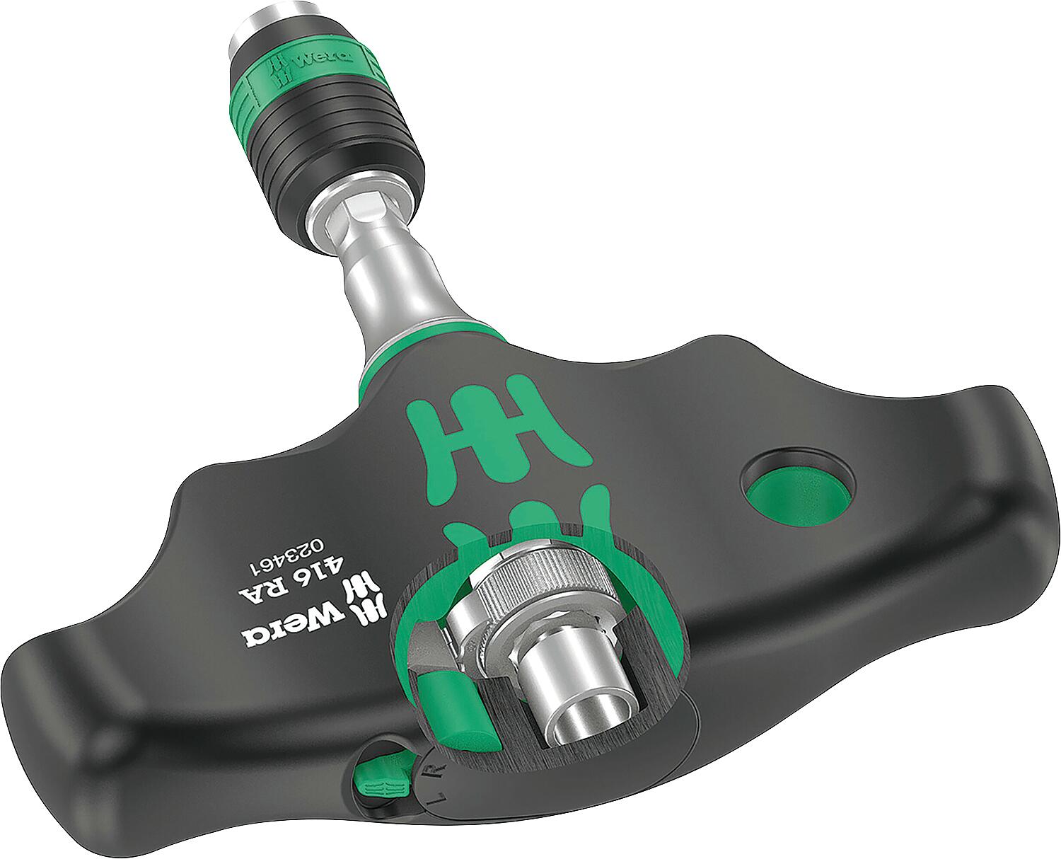 Quergriff-Bithalter WERA 416 RA mit Rapidaptor Schnellwechselfutter und Ratschenfunktion – Bild 2