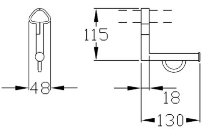 Alternative view of Papierrollenhalter Serie Cavere aus Alu., Anthrazit-Metallic 95, passend für 93 066 13/14/15/16