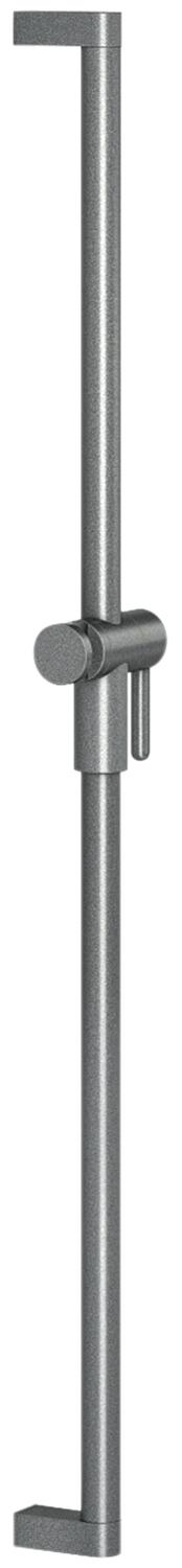 Brausestange Serie Cavere aus Alu., Anthrazit-Metallic 95, 600mm, mit Brausehalter u. Befest.