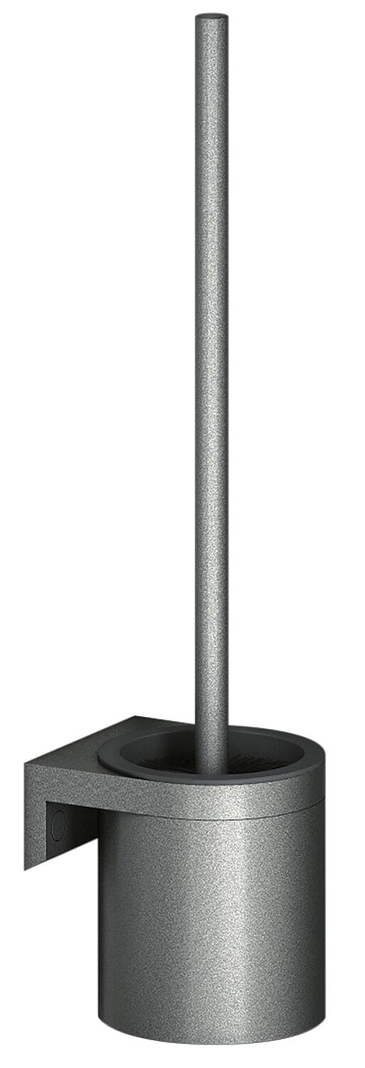 WC-Bürstengarnitur Serie Cavere aus Alu., Anthrazit-Metallic 95, Gesamthöhe 450mm, mit Befestigung – Bild 5