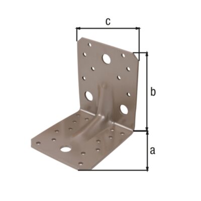 Alternative view of Schwerlast-Winkelverbinder 105 x 105 x 90 mm, mit Sicke DURAVIS® Material: Stahl, sendzimirverzinkt, perlbeige RAL 1035