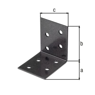 Alternative view of Winkelverbinder DURAVIS® 50 x 50 x 40 mm, Material: Stahl, sendzimirverzinkt, Oberfläche: schwarz-diamant