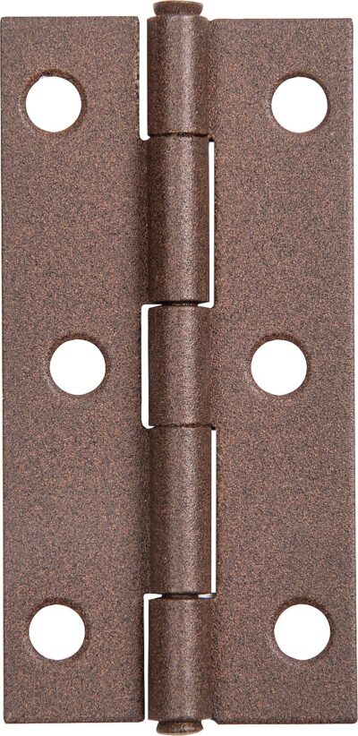 Scharnier DURAVIS® 80 x 40 x 1,25 mm, Material: Stahl, blau verzinkt, Oberfläche: rostbraun, mit vernietetem Edelstahlstift
