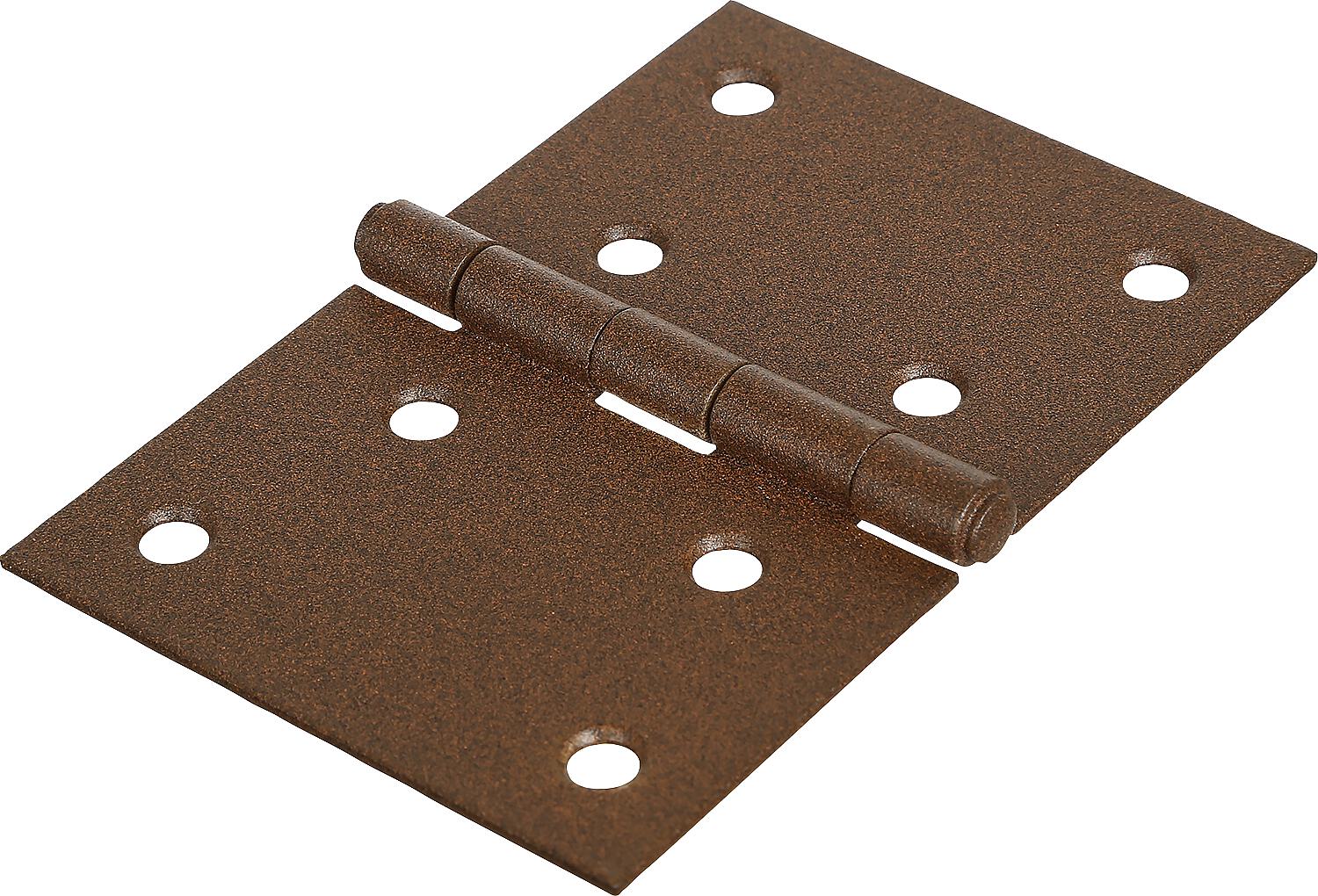 Scharnier DURAVIS® 60 x 90 x 1,25 mm, breit, Material: Stahl, blau verzinkt, Oberfläche: rostbraun – Bild 2