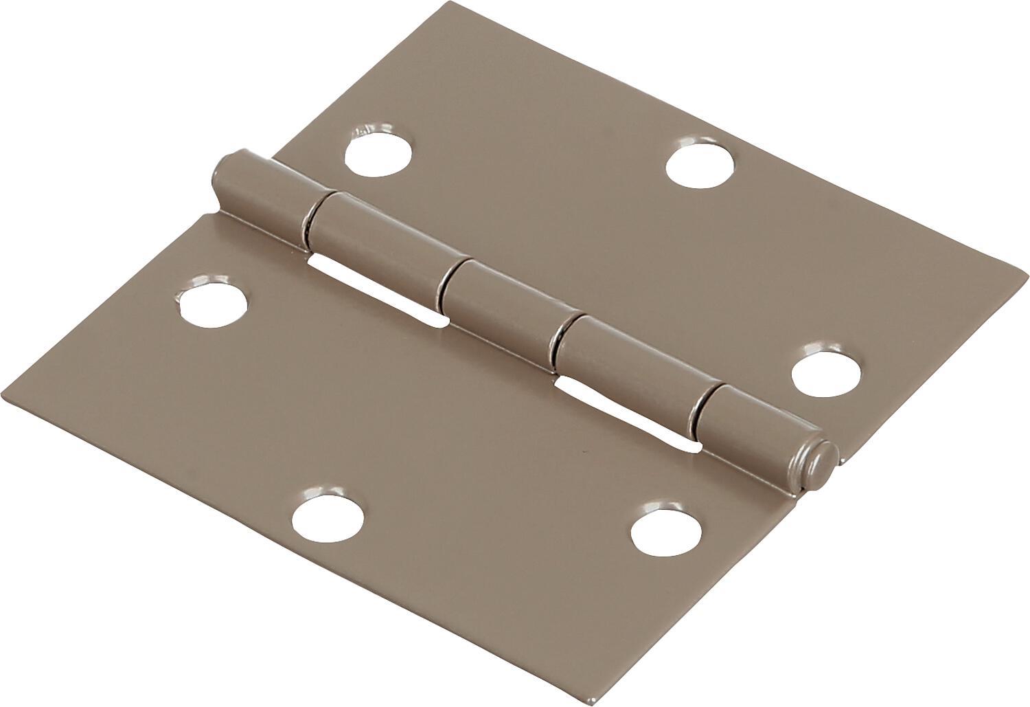 Scharnier DURAVIS® 60 x 60 x 1 mm, quadratisch, Material: Stahl, blau verzinkt, Oberfläche: perlbeige RAL 1035, mit Edelstahlstift – Bild 2