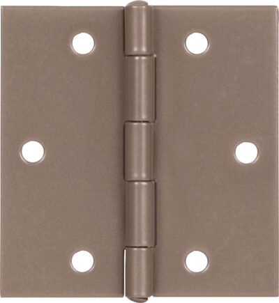 Scharnier DURAVIS® 60 x 60 x 1 mm, quadratisch, Material: Stahl, blau verzinkt, Oberfläche: perlbeige RAL 1035, mit Edelstahlstift