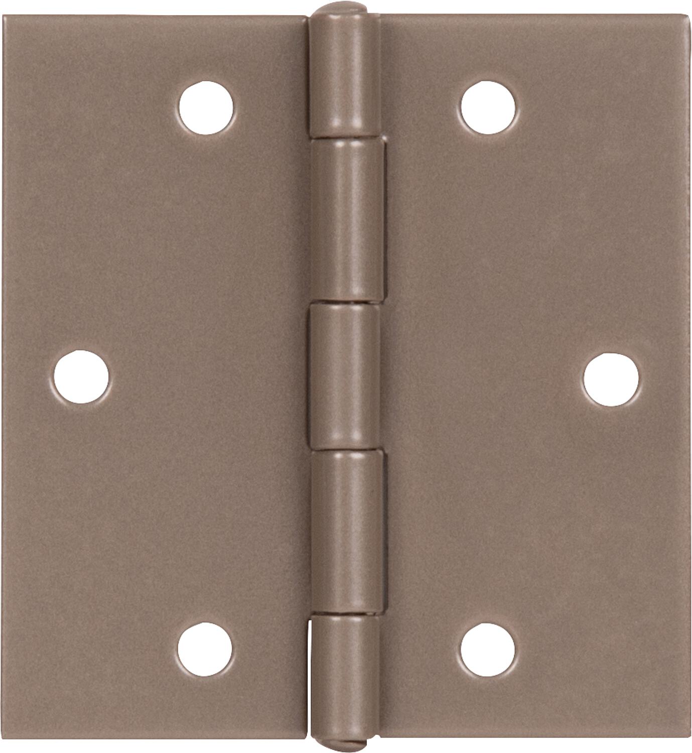 Scharnier DURAVIS® 60 x 60 x 1 mm, quadratisch, Material: Stahl, blau verzinkt, Oberfläche: perlbeige RAL 1035, mit Edelstahlstift
