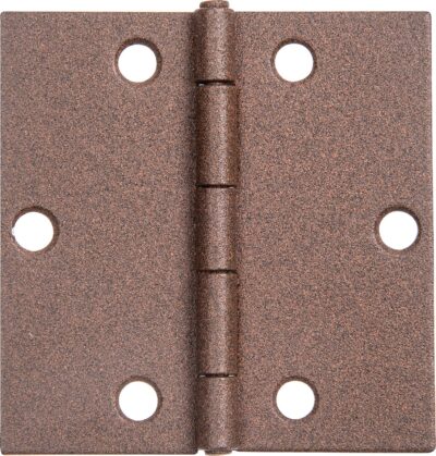 Scharnier DURAVIS® 60 x 60 x 1 mm, quadratisch, Material: Stahl, blau verzinkt, Oberfläche: rostbraun, mit Edelstahlstift