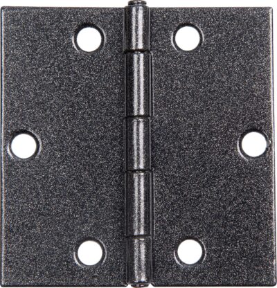 Scharnier DURAVIS® 60 x 60 x 1 mm, quadratisch, Material: Stahl, blau verzinkt, Oberfläche: schwarz-diamant, mit Edelstahlstift