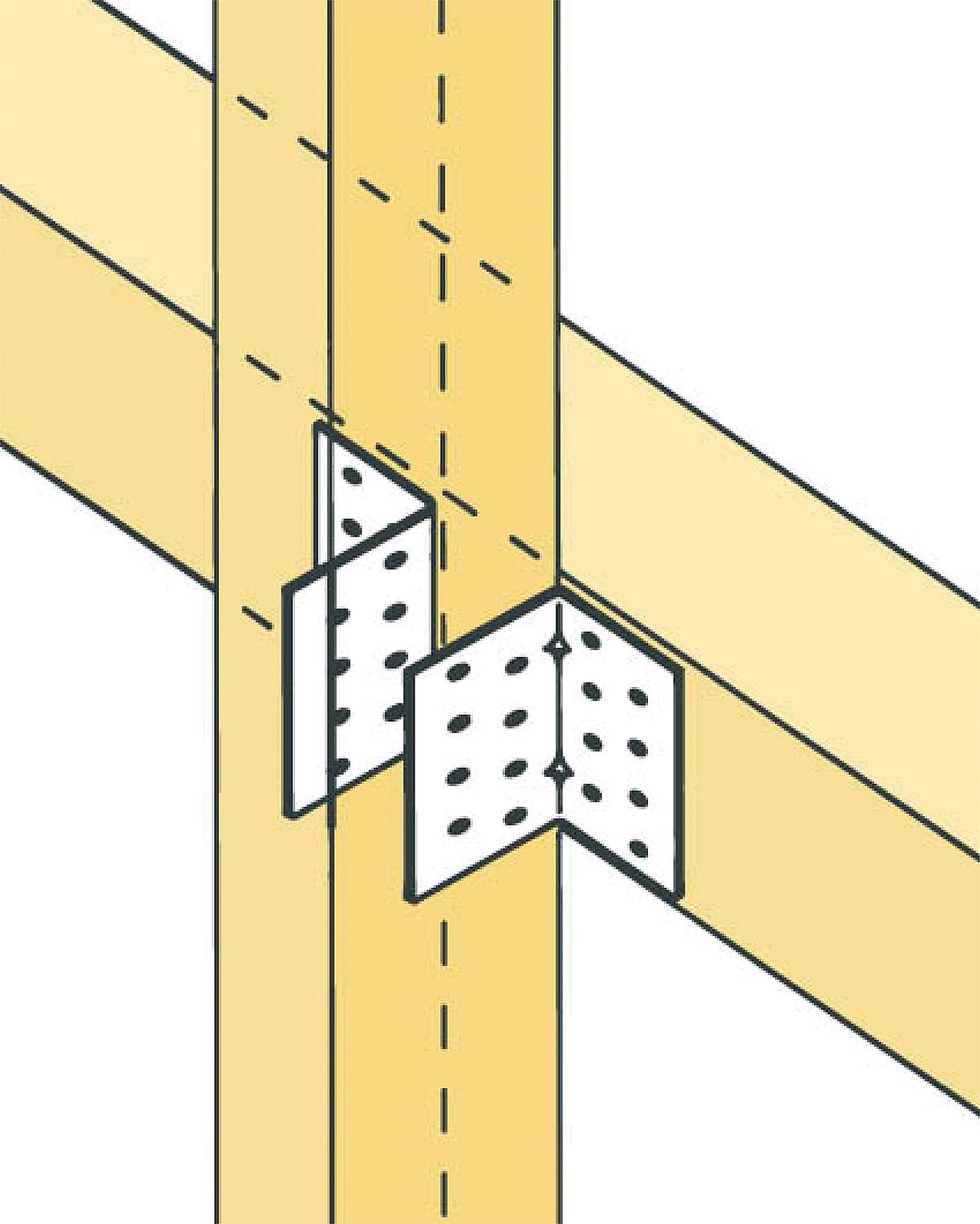 Winkelverbinder 90265 67 x 67 x 2,0 x 90 mm feuerverzinkt (tzn) – Bild 3